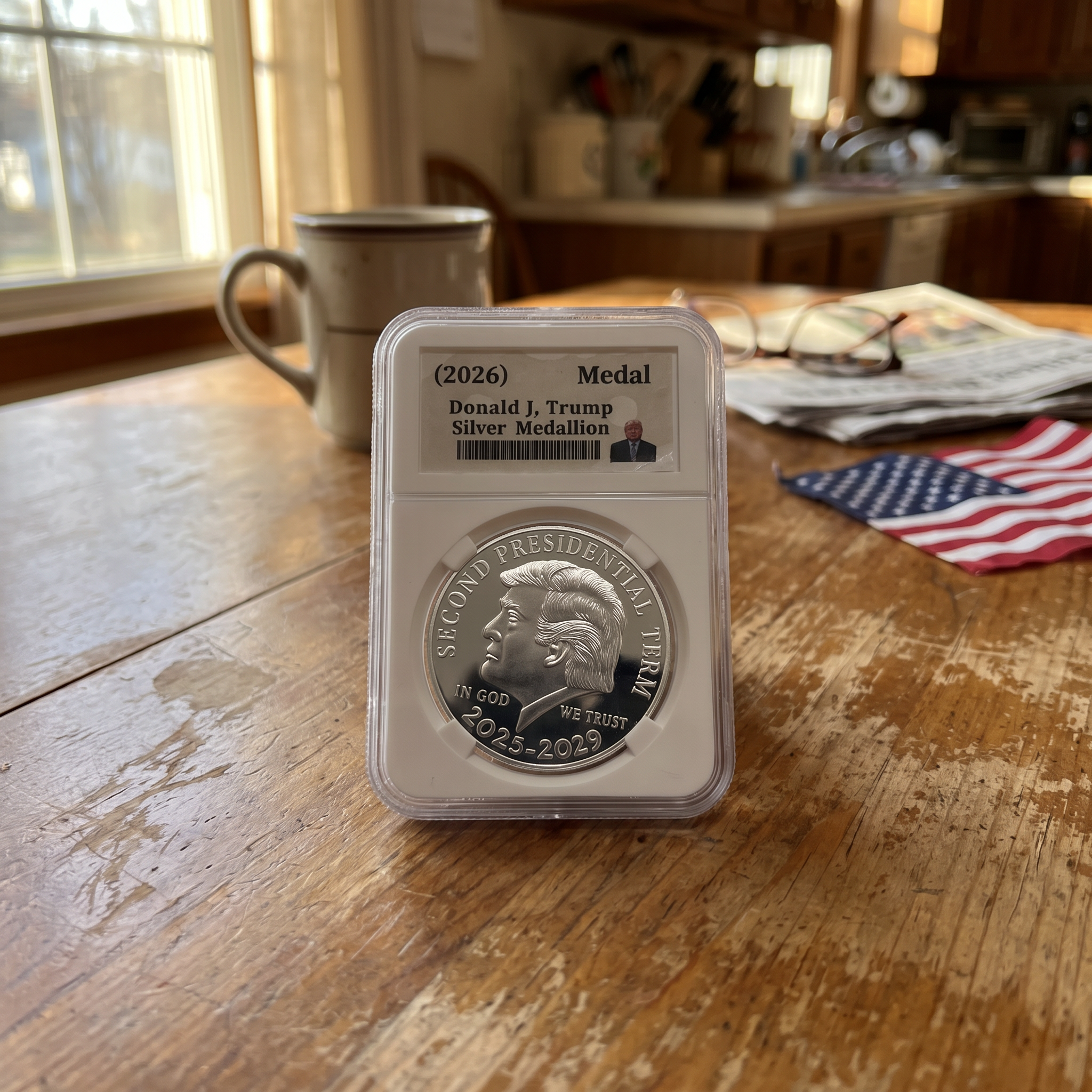 LibertyStrike – President Trump Second Edition Silver Medallion