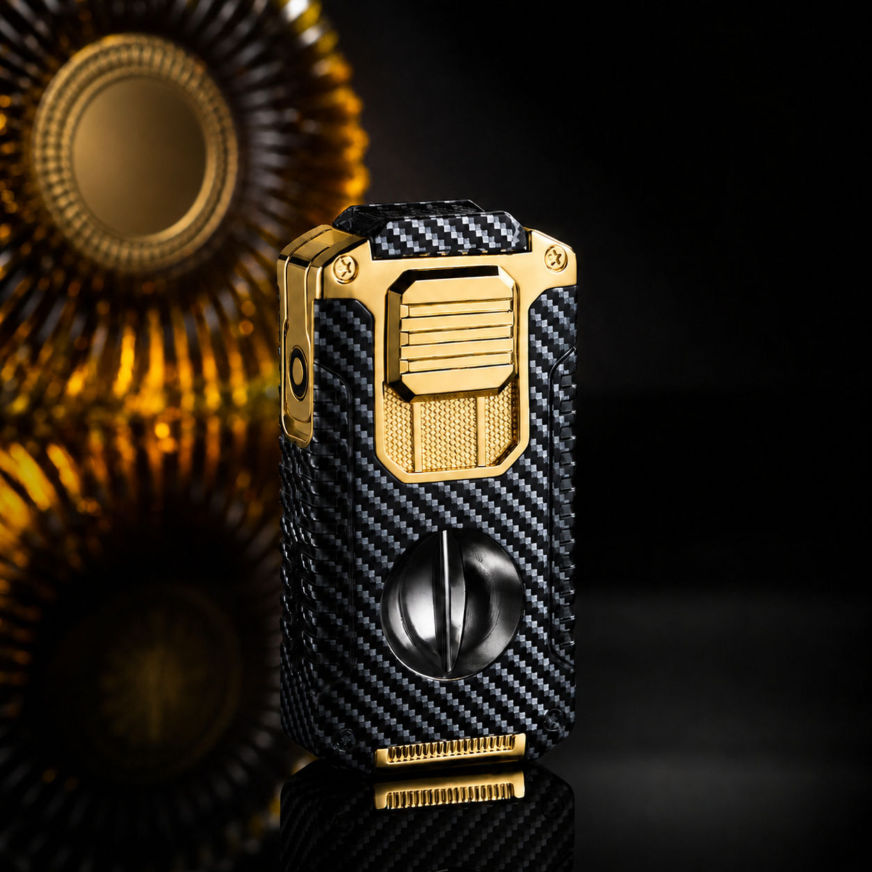 TriFlame – Vintage-Inspired Refillable Triple Torch Lighter with Built-In Tools