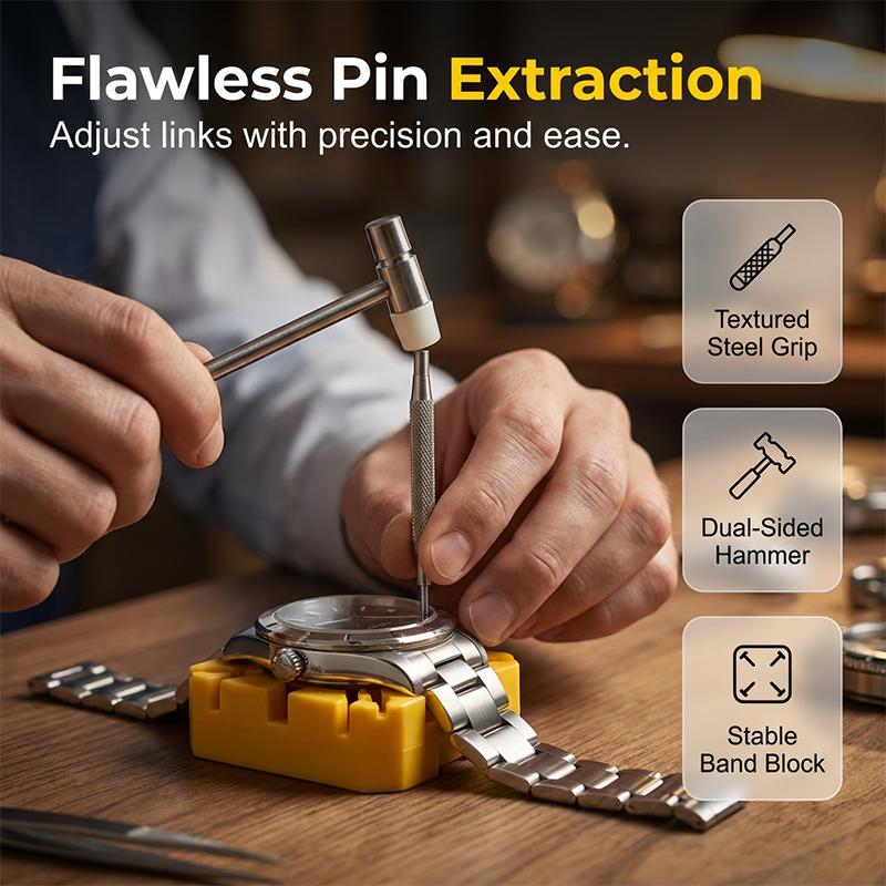 TickMaster – 🎉🔧 Pro Watch Repair Kit for Case Opening, Band Sizing and Battery Swaps ⌚