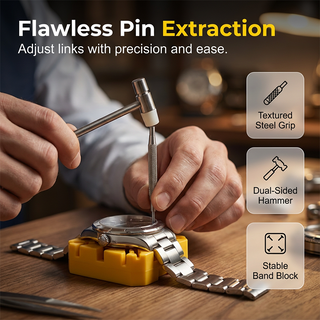TickMaster – 🎉🔧 Pro Watch Repair Kit for Case Opening, Band Sizing and Battery Swaps ⌚