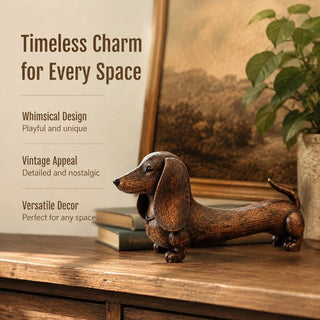 DoxieCharm – Dachshund Decor Figurine for Shelves & Tabletops