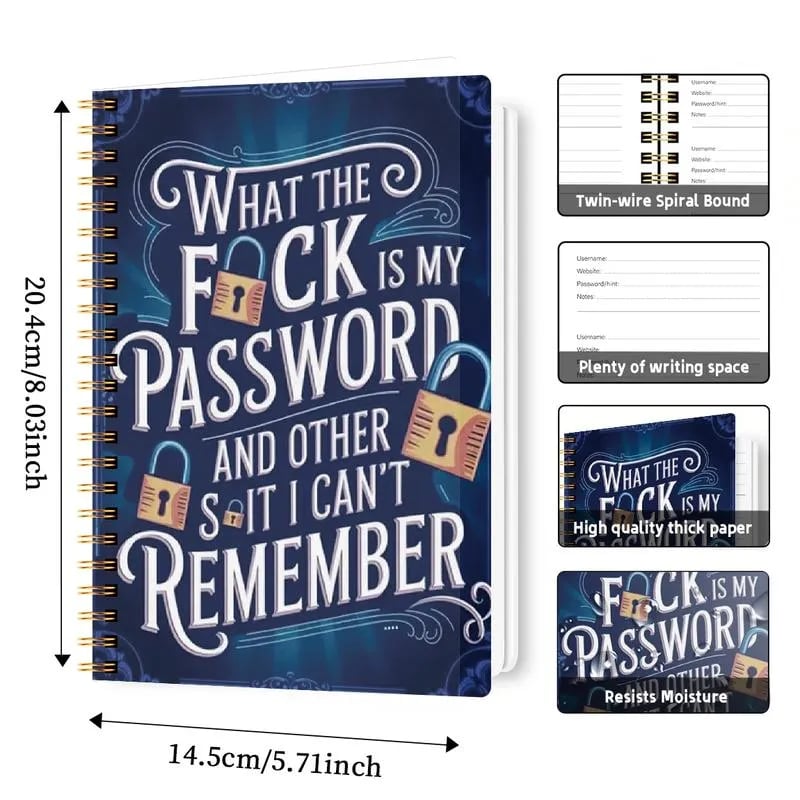 1pc Simple Password Book, Minimalist Advanced Address Password Manager With Website Password Quick Access Username And Password Storage Perfect For Home Office Internet Computer Logins, Great Holiday Gifts