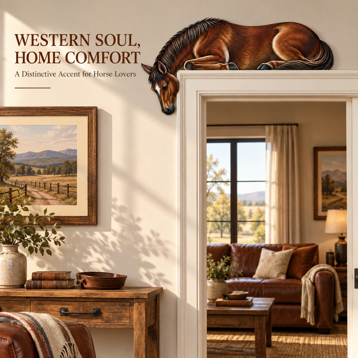 HorseNook – Wooden Resting Horse Door Topper