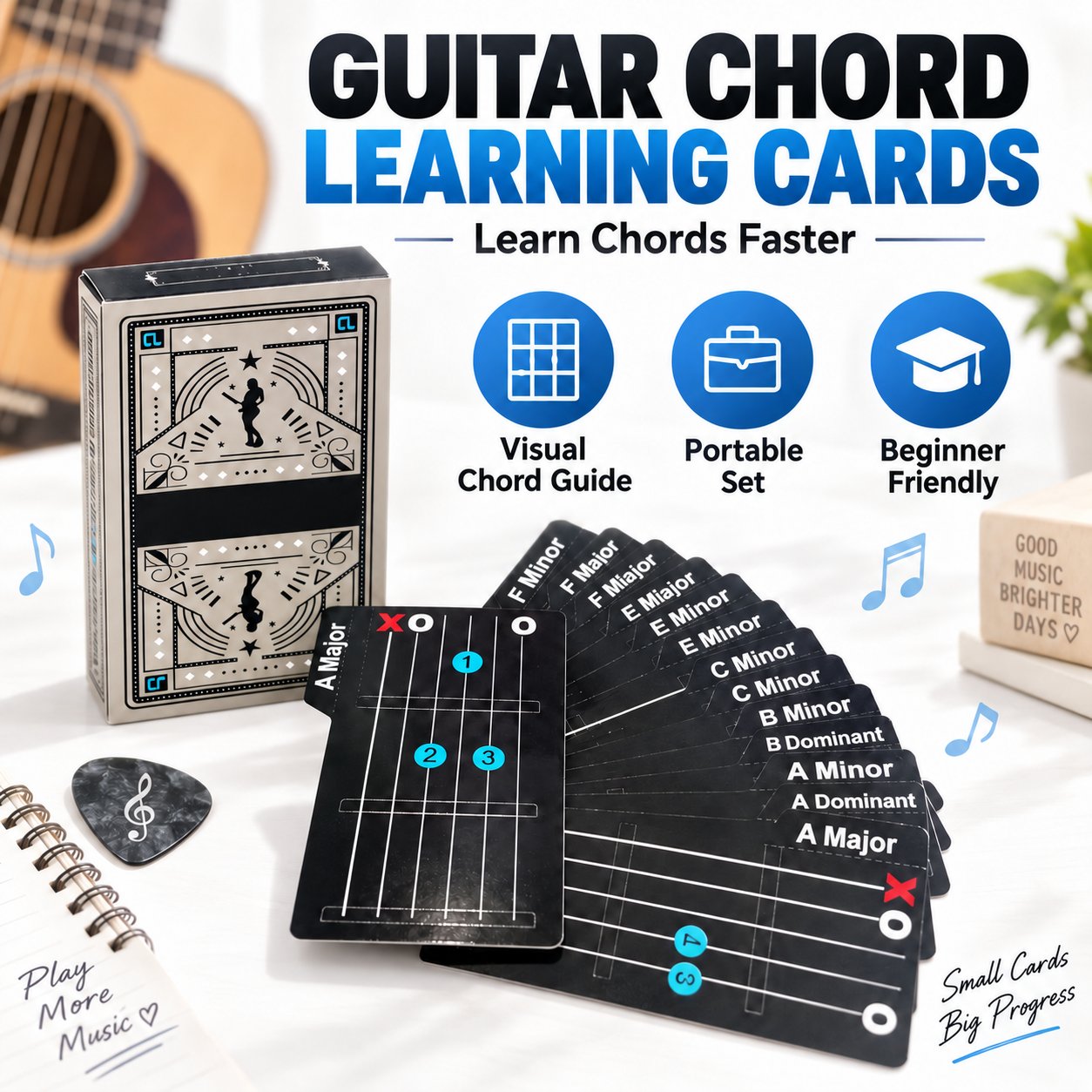 🎸✨ ChordDeck – Guitar Chord Learning Cards for Faster Chord Practice