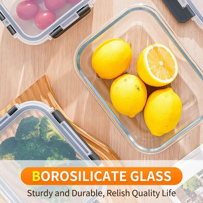 PrepVault – 20-Container Airtight Glass Food Storage System, 40-Piece Smart Meal Prep Set