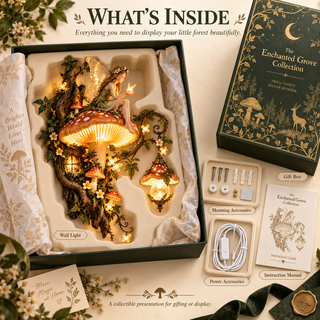 FaeGlow – ⏰🧚✨ Enchanted Mushroom Fairy Wall Light 🍄🌿