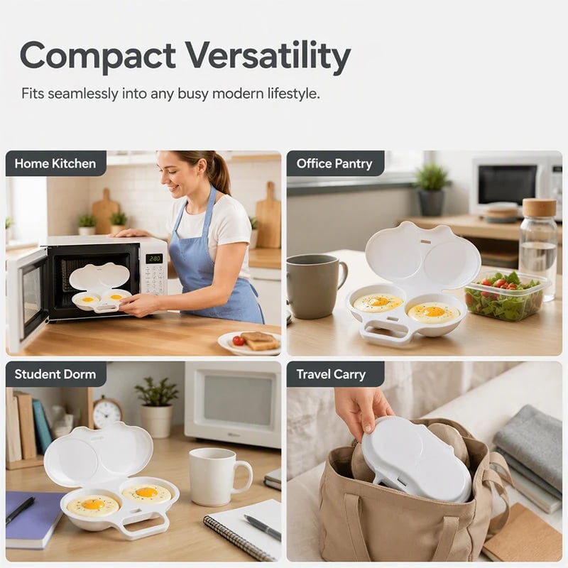 PoachPal – 🎁💥 Microwave Egg Poacher with Lid & Handle