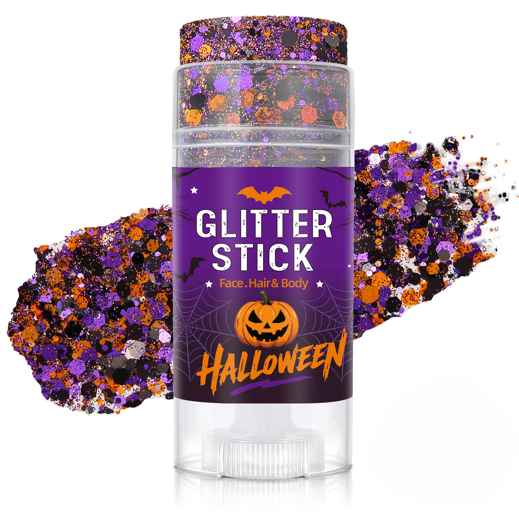 GlitzSwipe – 🎃 Halloween Glitter Stick for Face, Hair & Body
