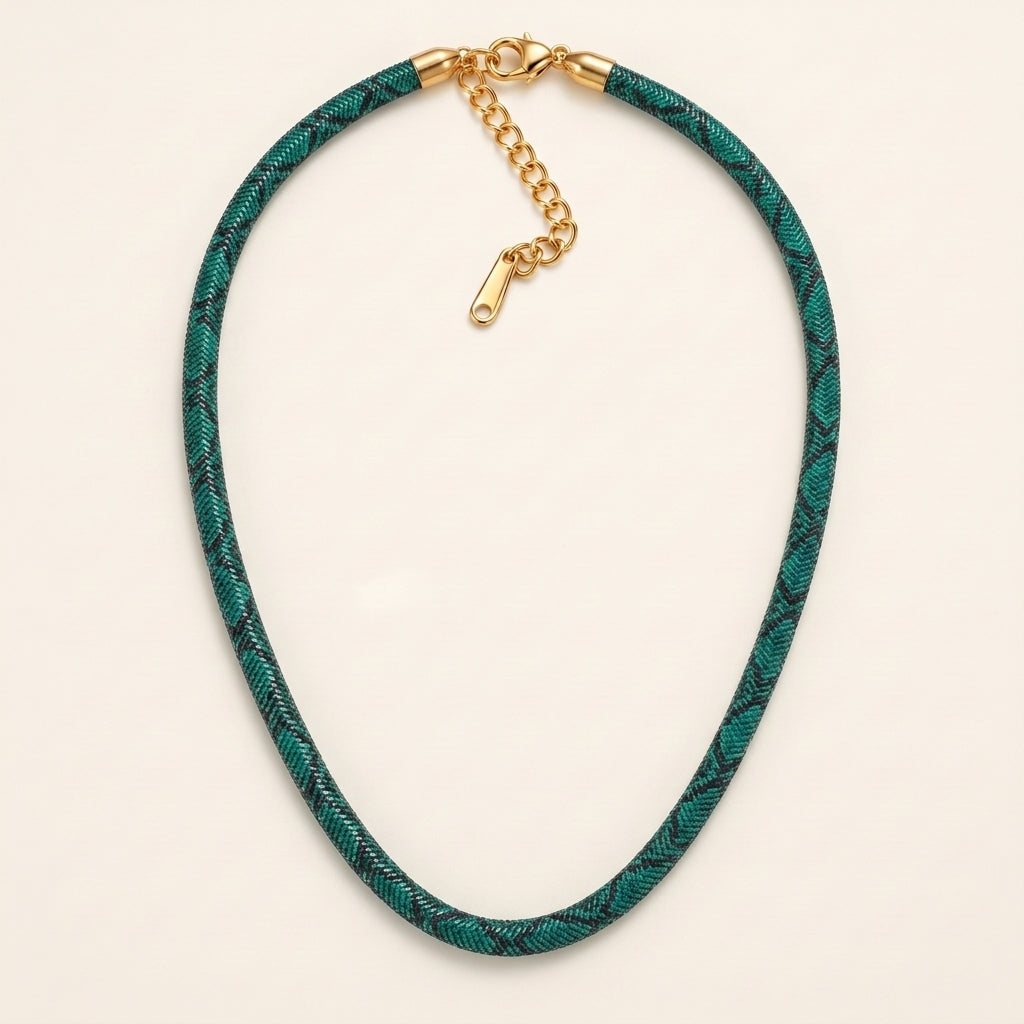 SerpentGleam – Reversible Statement Necklace