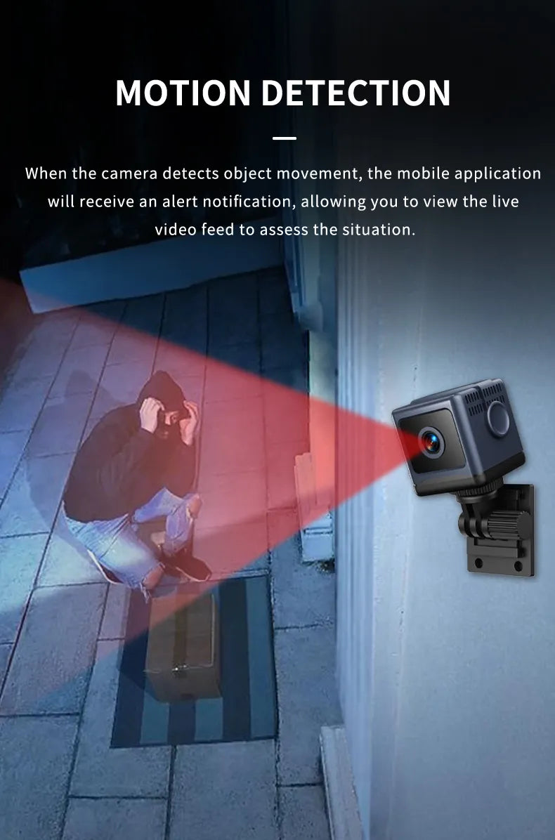 CubeGuard – 📶 Smart WiFi Security Camera, 1080P HD, 🌙 Night Vision & 🚨 Motion Detection