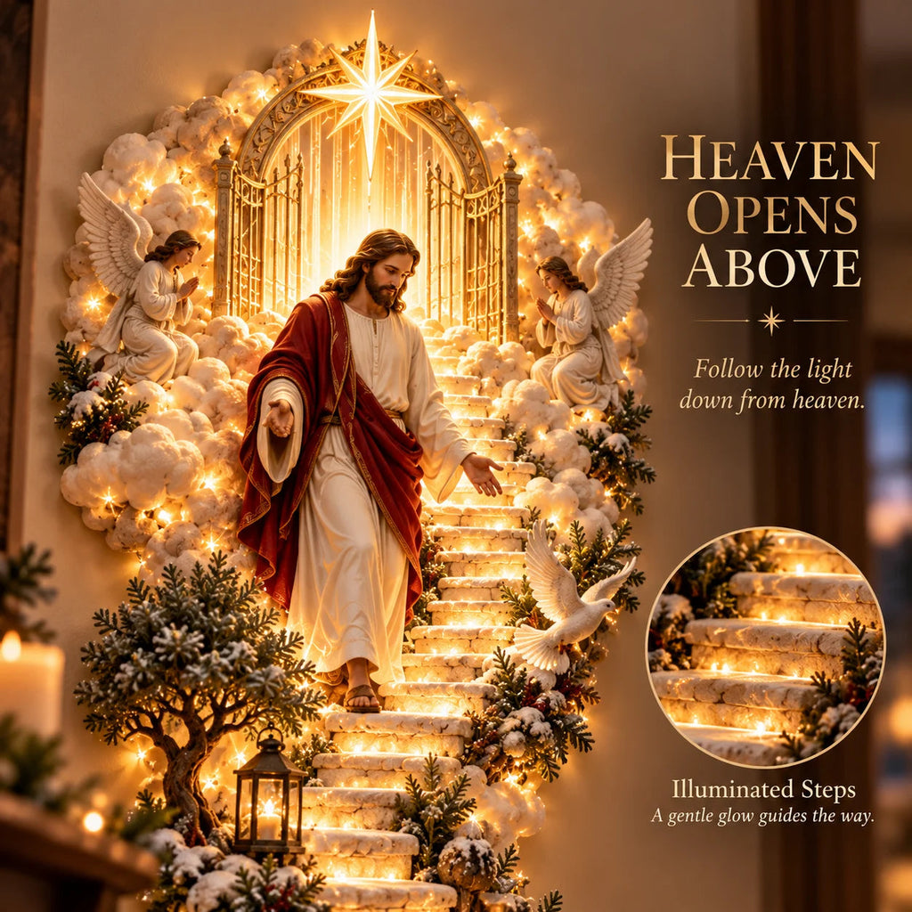 HeavenGlow – ✨ ✨ Jesus & Angel Christmas Wall Hanging✝️