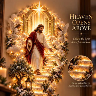 HeavenGlow – ✨ ✨ Jesus & Angel Christmas Wall Hanging✝️