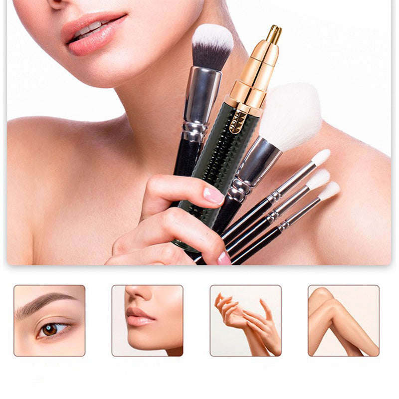 BrowGlide – ✂️🔥 Portable Electric Eyebrow Trimmer with Interchangeable Heads 🪒