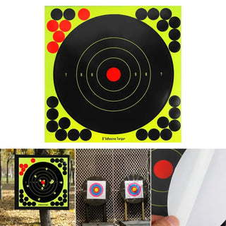 StickShot – 8 x 8 in (20.3 x 20.3 cm) Self-Adhesive Peel & Stick Shooting Targets