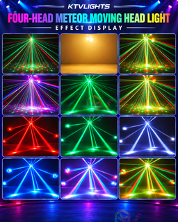 MeteorBeam – 180W 4-Arm Moving Head Laser Beam DJ Stage Light