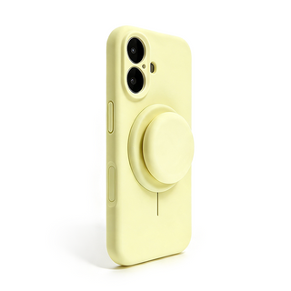 GripSnap – Magnetic Stand Silicone Phone Case with AI Capture Button for iPhone 12–18 Pro Max