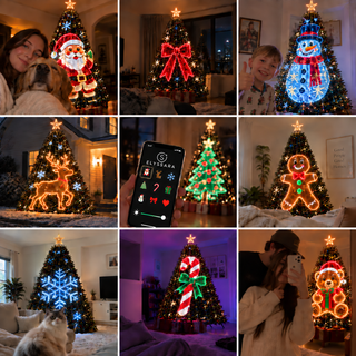 PixelPine – Smart Animated Christmas Tree Lights with Phone Control