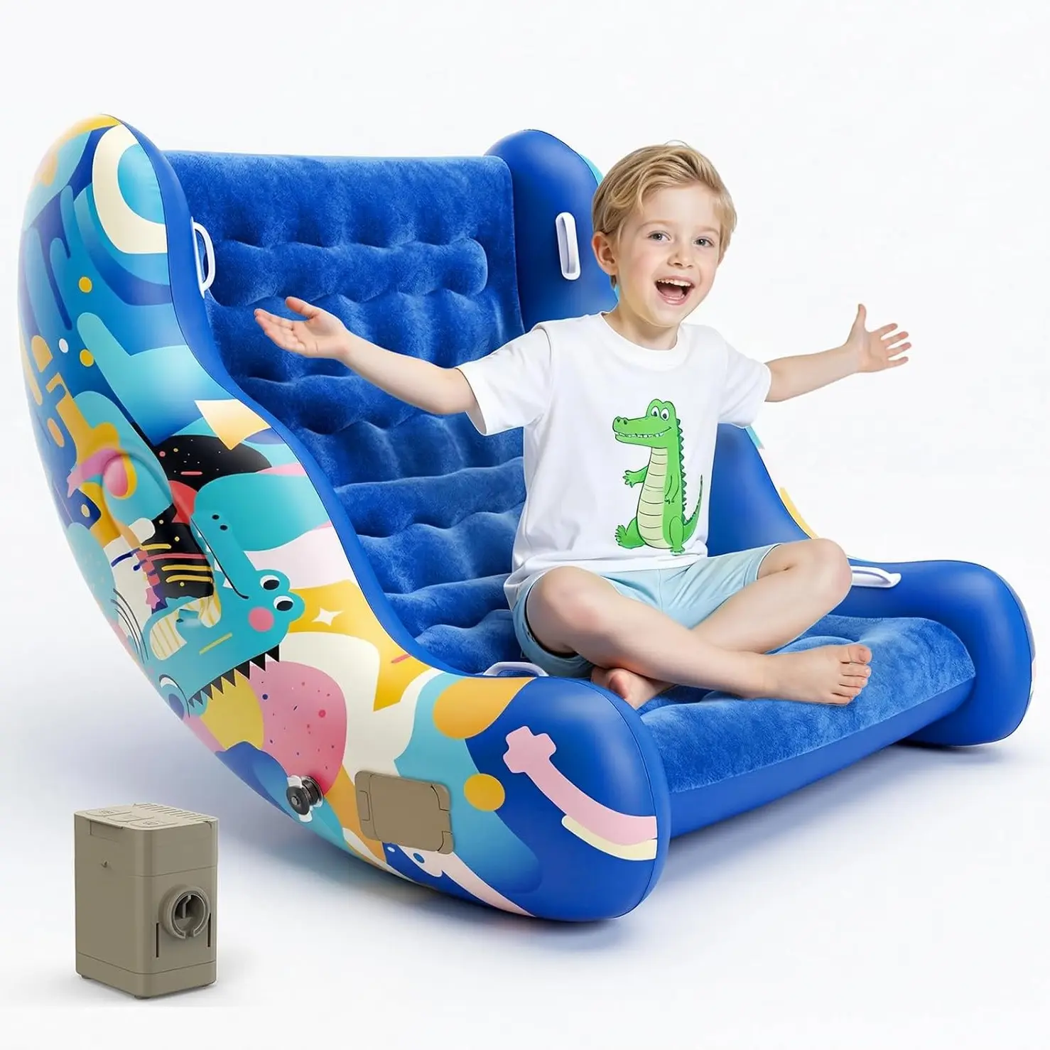 CloudRocker – Kids' Inflatable Rocking Chair for Reading, Relaxing & Play (Ages 3-8)