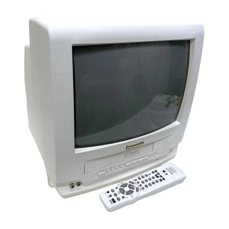 RetroDeck – Panasonic 13" CRT TV & VHS VCR Combo for Retro Gaming, with Remote Control