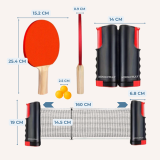 RallyReach – Portable Retractable Table Tennis Set