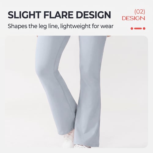 Kid Cross Waist Flare Yoga Pants – High Waist Tummy Control Bell Bottom Leggings