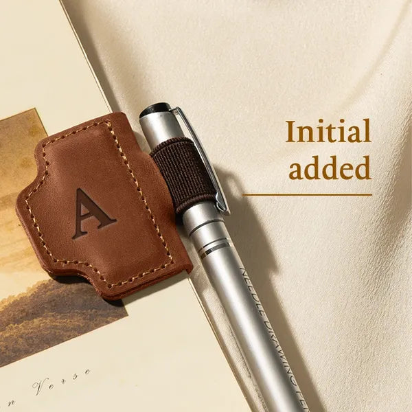 🔥Personalized Magnetic Leather Pen Holder Bookmark
