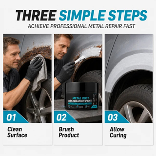 RustRevive – ✨🥳🥳💞🔧🏠 Metal Rust Protection Black Repair Paste for Gates, Railings & Tools 🛡️✨
