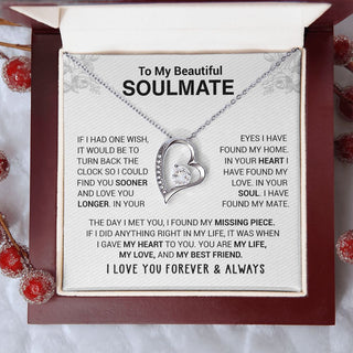 SoulmateGlow – To My Beautiful Soulmate Heart Necklace with LED Gift Box