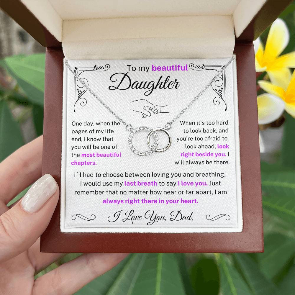 EverCircle – Interlocking Circles Necklace for Daughter with Message Card