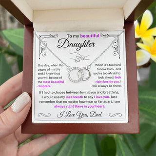 EverCircle – Interlocking Circles Necklace for Daughter with Message Card