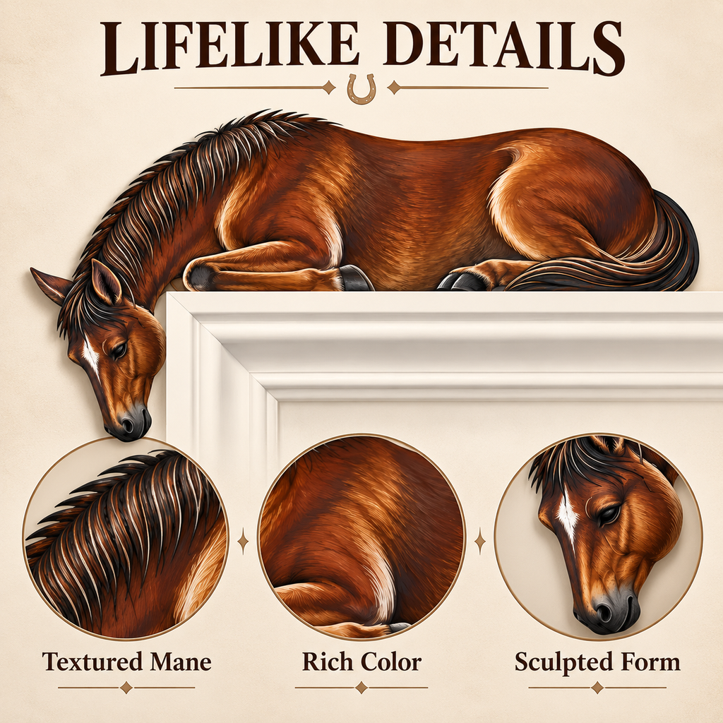 HorseNook – Wooden Resting Horse Door Topper