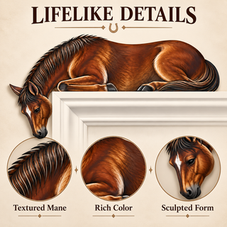 HorseNook – Wooden Resting Horse Door Topper