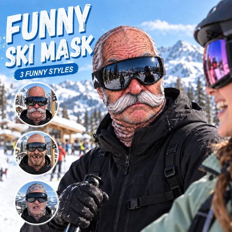 🤣Funny Realistic Face Ski Mask – Hilarious Winter Party Gear for Outdoor Groups