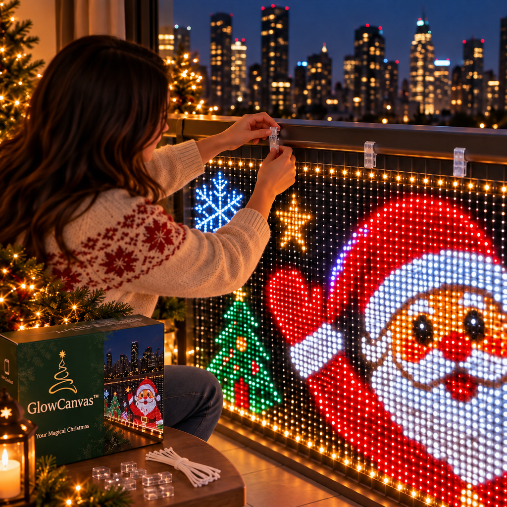 🎅💡PixelCurtain – Smart Christmas Curtain Lights with App-Controlled DIY Animated LED Display