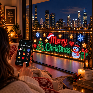 🎅💡PixelCurtain – Smart Christmas Curtain Lights with App-Controlled DIY Animated LED Display
