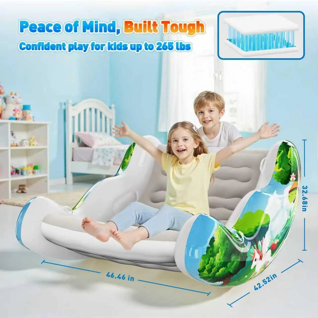CloudRocker – Kids' Inflatable Rocking Chair for Reading, Relaxing & Play (Ages 3-8)