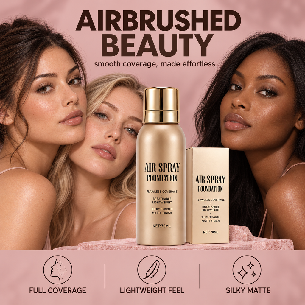 AirVeil – 💄✨ Air Spray Foundation with Flawless Full Coverage, Waterproof & Sweatproof 💋💖