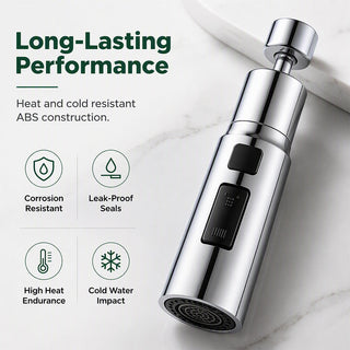 SwivelFlow – Universal 720° Rotating Kitchen Faucet Nozzle & Sink Extender