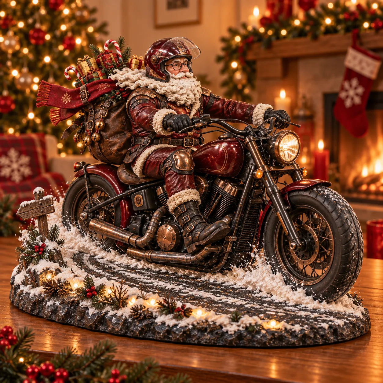 SantaRider – 🏍️🎅 Santa’s Ride Home Christmas Motorcycle Keepsake💨