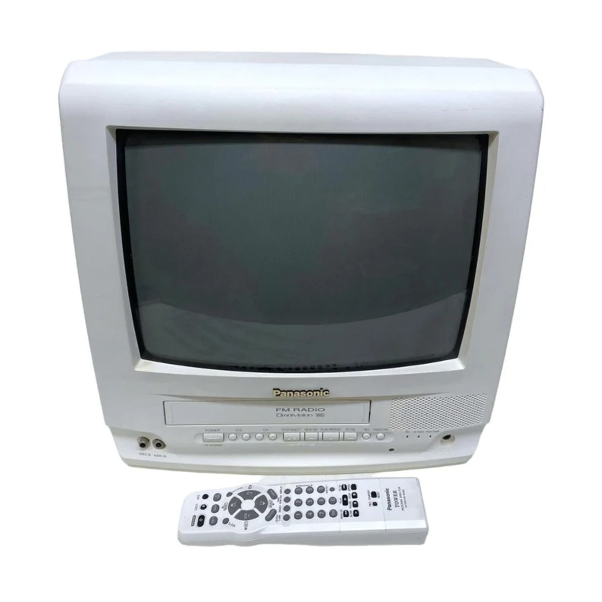 RetroDeck – Panasonic 13" CRT TV & VHS VCR Combo for Retro Gaming, with Remote Control