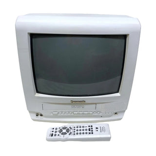 RetroDeck – Panasonic 13" CRT TV & VHS VCR Combo for Retro Gaming, with Remote Control