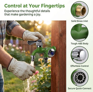 💧 TwinTap – Dual-Outlet Faucet with Two Independent Water Connections for Laundry, Garden & Everyday Cleaning