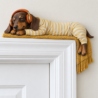 DoxieDoze – Sleeping Dachshund Door Topper