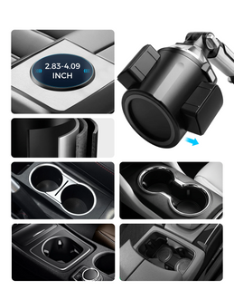 CupPerch – Adjustable Cup Holder Phone & Tablet Car Mount with 360° Rotation