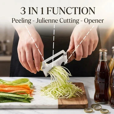 ScallionSwift – 3-in-1 Vegetable Slicer and Peeler, a Kitchen Essential!🔪
