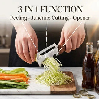ScallionSwift – 3-in-1 Vegetable Slicer and Peeler, a Kitchen Essential!🔪
