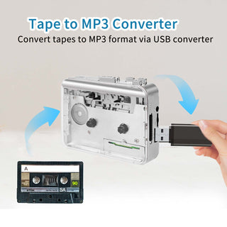 📼 ClearTape – Retro Portable Cassette Player with Auto Reverse Playback, Stereo Sound & Tape-to-MP3 Conversion🎵