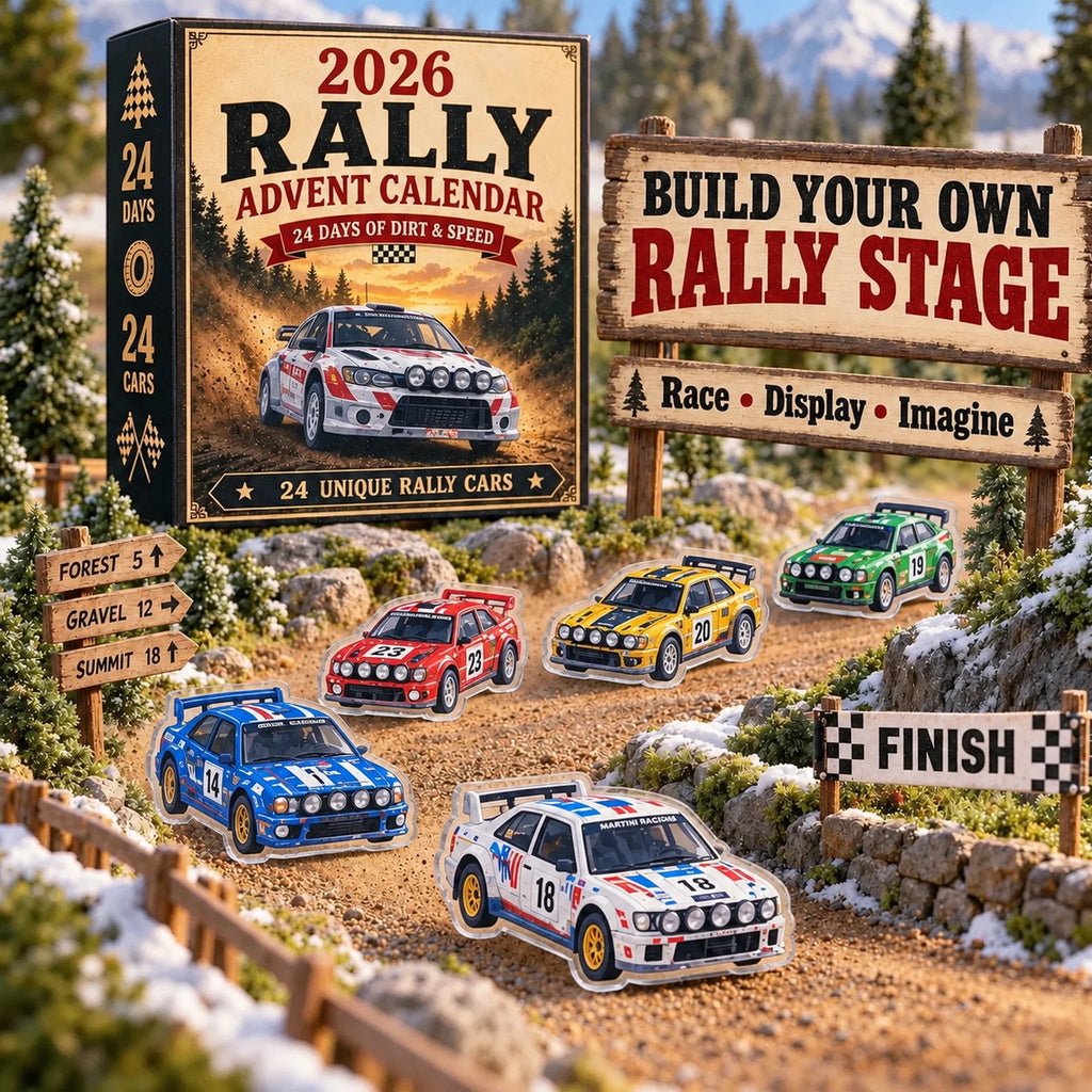 🏎️ RallyReveal – 2026 Flat Acrylic Rally Racing Advent Calendar