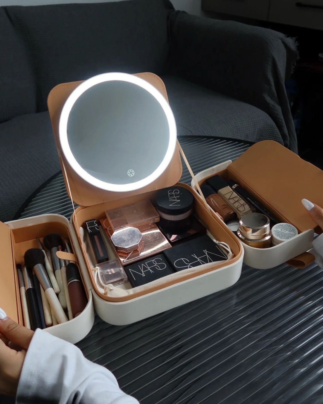 GlowCase – Travel Makeup Bag with Built-In LED Mirror