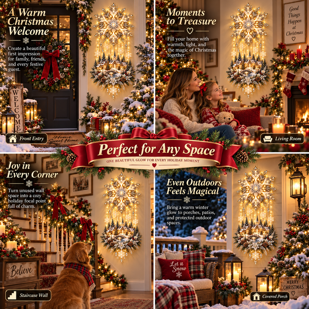 Christmas decoration displayed around the home